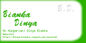 bianka dinya business card